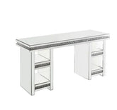 Noralie Clear Glass, Mirrored & Faux Diamonds Writing Desk Model 93112 By ACME Furniture